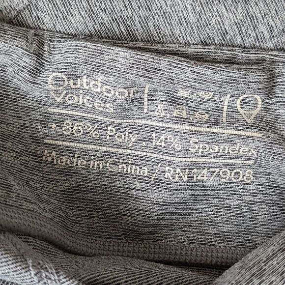 Outdoor Voices High Waisted Striped Warm Up Crop Leggings Grey sz S Acti… - Picture 8 of 9